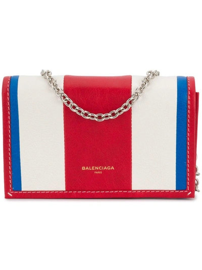 Shop Balenciaga Bazar Chain Crossbody Bag In Multicolour