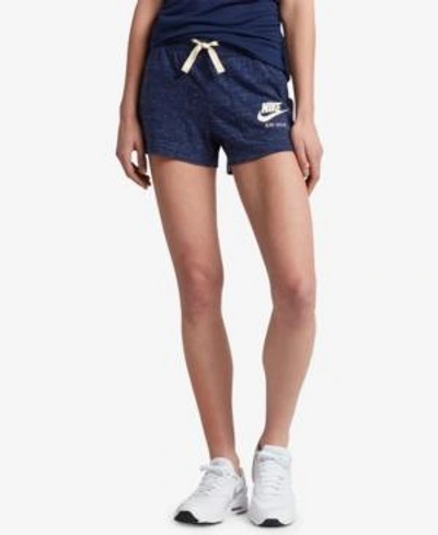 Shop Nike Sportswear Gym Vintage Shorts In Thunder Blue/sail