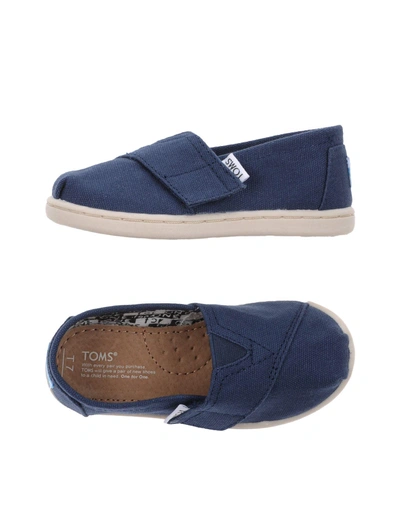 Shop Toms Trainers In Dark Blue