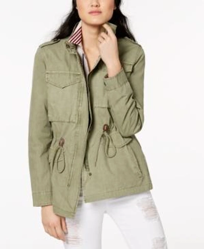 Shop Levi's Military Jacket In Lt Green