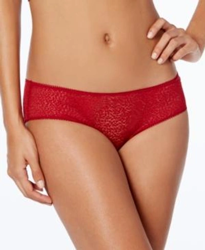 Shop Dkny Modern Lace Sheer Hipster Dk5014 In Garnet