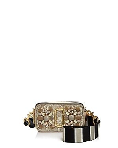 Shop Marc Jacobs Snapshot Floral Brocade Bag In Beige Multi/gold