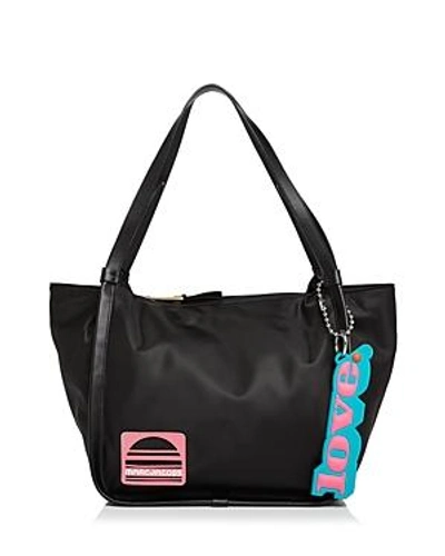 Shop Marc Jacobs Sport Nylon And Leather Tote In Black/gold