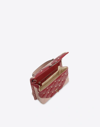 Shop Valentino Medium V Inlay Candystud Top-handle Bag In Pink
