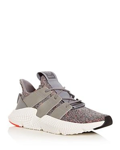 Adidas Originals Men's Prophere Knit Lace Up Sneakers In Grey/ White/ Solar  Red | ModeSens