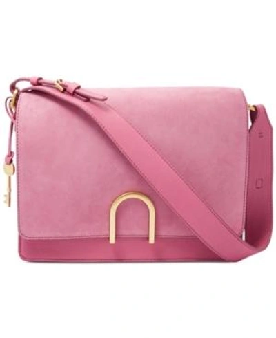 Shop Fossil Finley Small Shoulder Bag In Wild Rose
