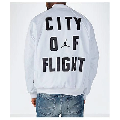 watch TV Children Salesperson Nike Men's Air Jordan "city Of Flight" Bomber Jacket, White | ModeSens