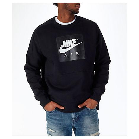 Nike Men's Sportswear Air Crew Sweatshirt, Black | ModeSens