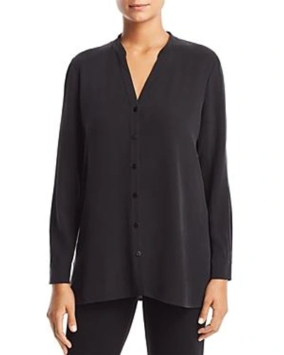 Shop Eileen Fisher V-neck Shirt In Black