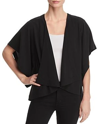 Shop Eileen Fisher Drape-front Kimono Jacket - 100% Exclusive In Black