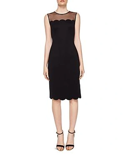 Ted baker black scallop dress cheap