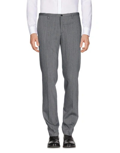 Shop Versace Casual Pants In Steel Grey