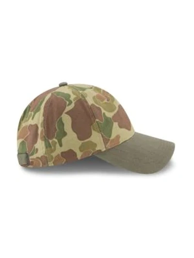 Shop New Era Camouflage Cotton Baseball Cap In Green