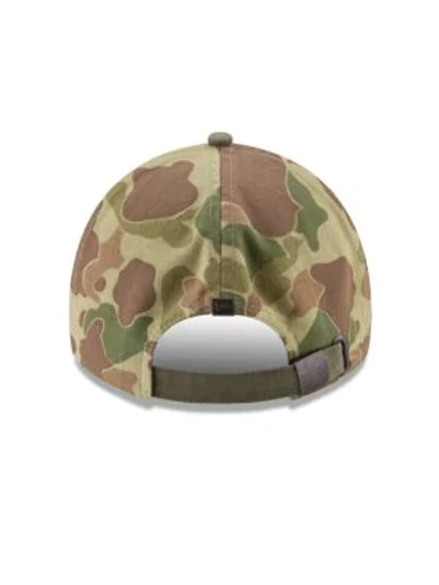 Shop New Era Camouflage Cotton Baseball Cap In Green