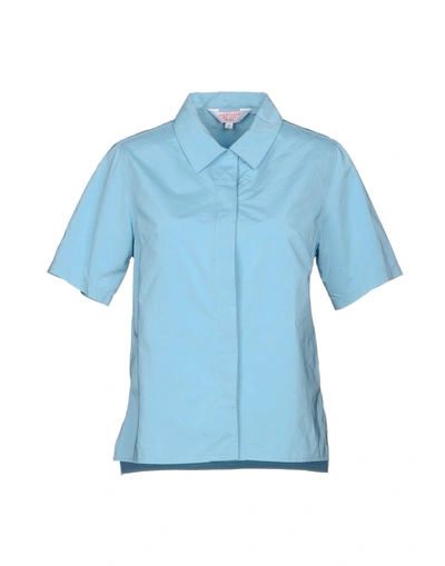 Shop Creatures Of The Wind Solid Color Shirts & Blouses In Sky Blue