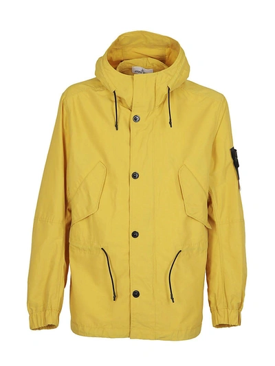 Stone Island Micro Reps Hooded Parka In Yellow | ModeSens
