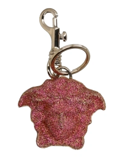 Shop Versace Key Rings In Pink