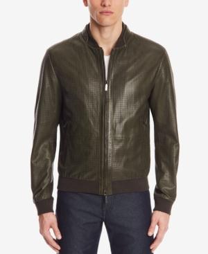 hugo boss perforated leather jacket