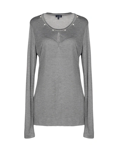 Shop Armani Jeans T-shirts In Grey