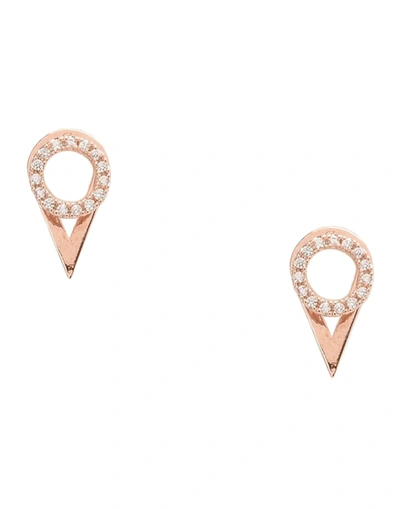 Shop Astrid & Miyu Earrings In Copper