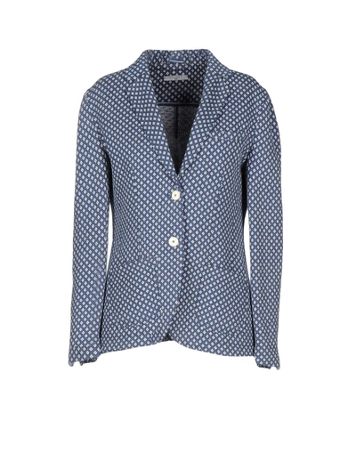Shop Circolo Sartorial Jacket In Blue