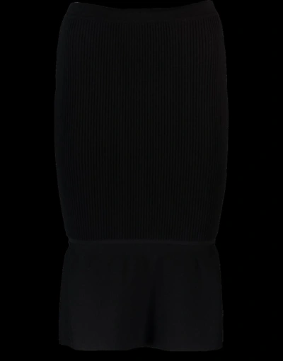 Shop Alexander Wang Ribbed Skirt In Black