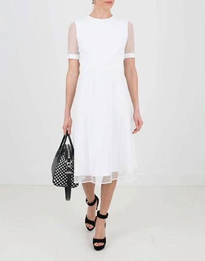 Shop Givenchy Tulle Overlay Dress In White