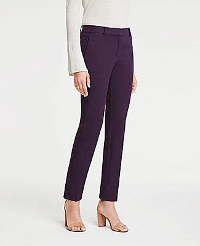 Shop Ann Taylor The Tall Ankle Pant In Dense Twill In Deep Concord