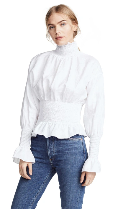 Shop Nice Martin Iris Blouse In White