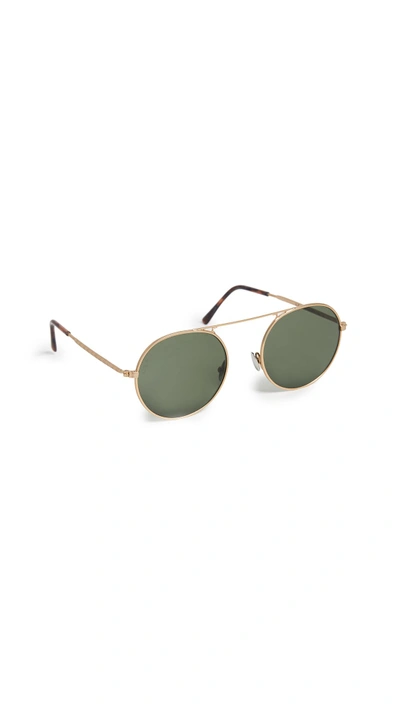 Shop Lgr Tuareg Sunglasses In Matte Gold/green