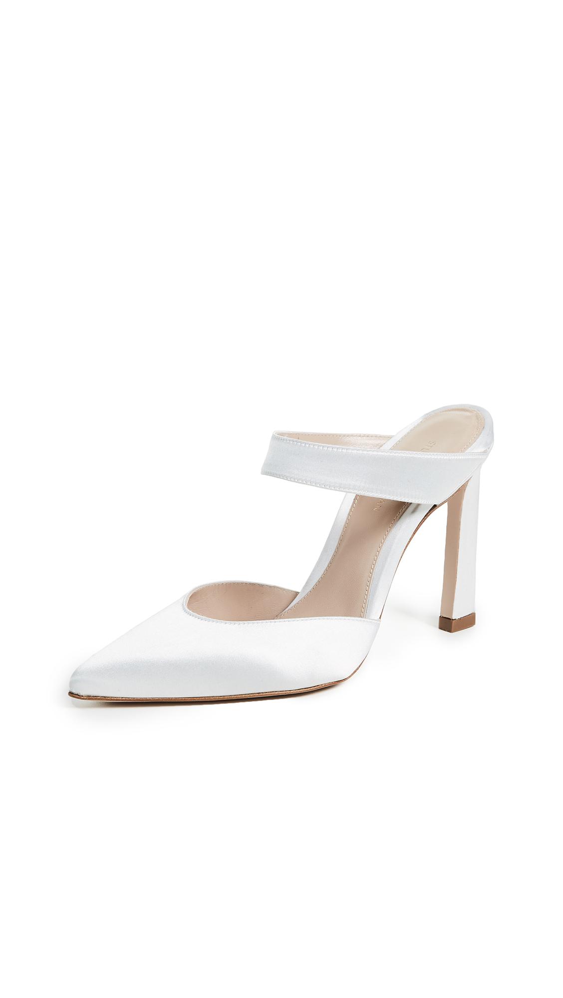 stuart weitzman eventually satin mule