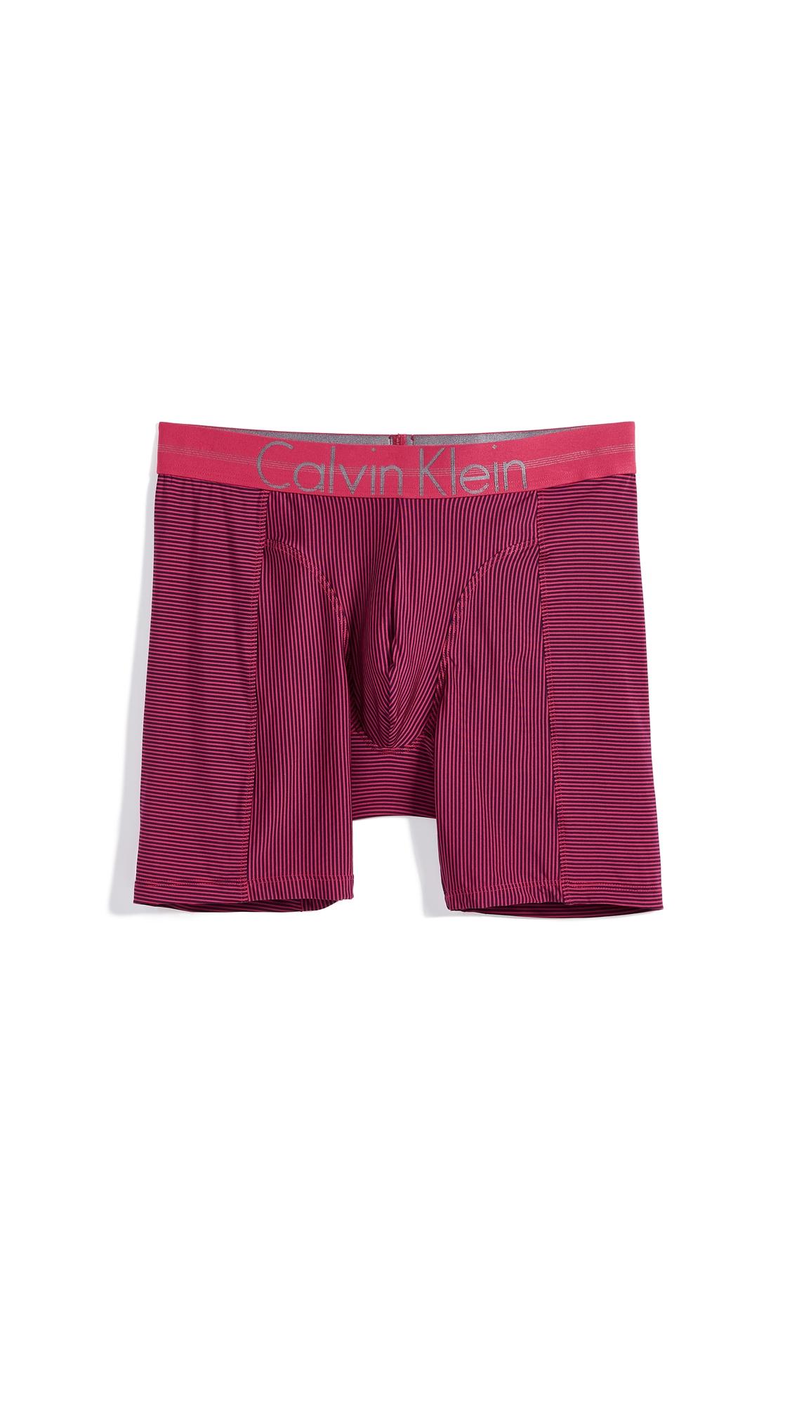 Calvin Klein Underwear Focused Fit Limited Edition Boxer Briefs In  Amaranth/estate Blue Stripes | ModeSens
