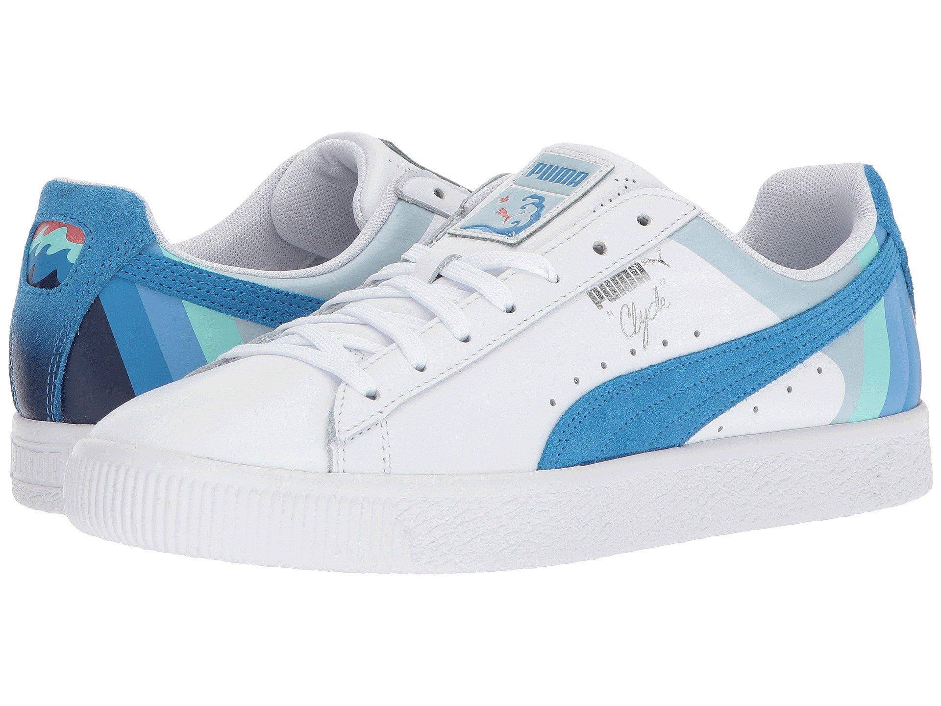 Puma Clyde - Pink Dolphin In White 