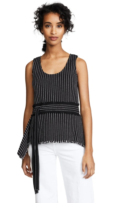 Shop Derek Lam 10 Crosby Tank With Waist Belt In Black