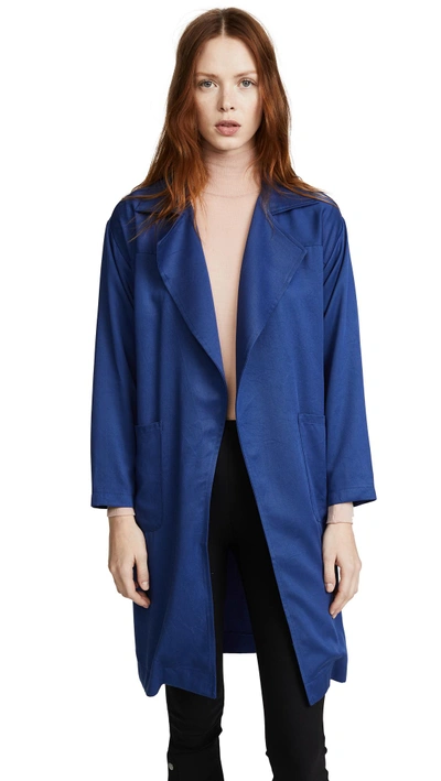 Shop Loup Queen Trench Coat In French Blue