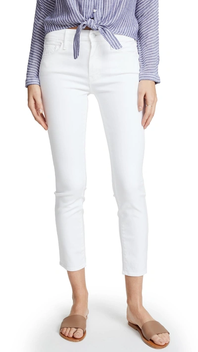 Shop Mother Looker Crop Skinny Jeans In Glass Slipper