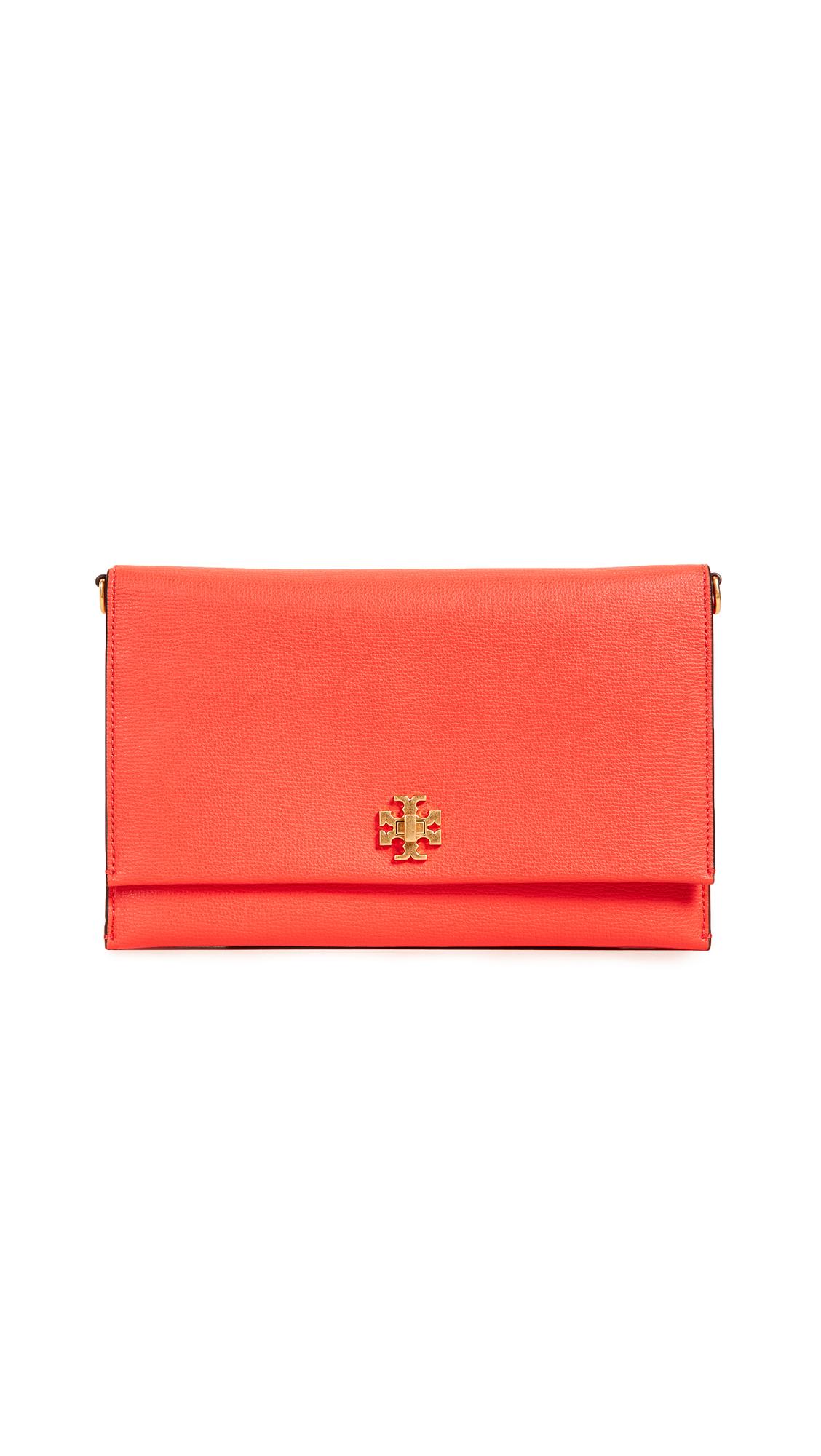 tory burch orange clutch