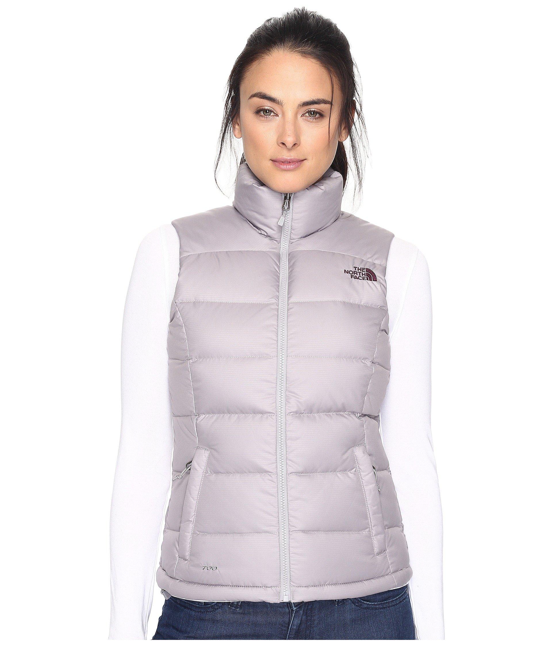 north face silver vest