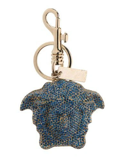 Shop Versace Key Ring In Azure