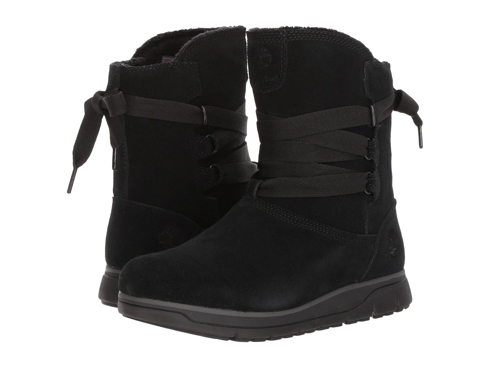 Timberland Leighland Pull-on Waterproof Boot In Black Suede | ModeSens