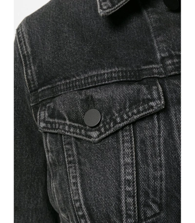 Shop Alexander Wang Black Cropped Denim Jacket