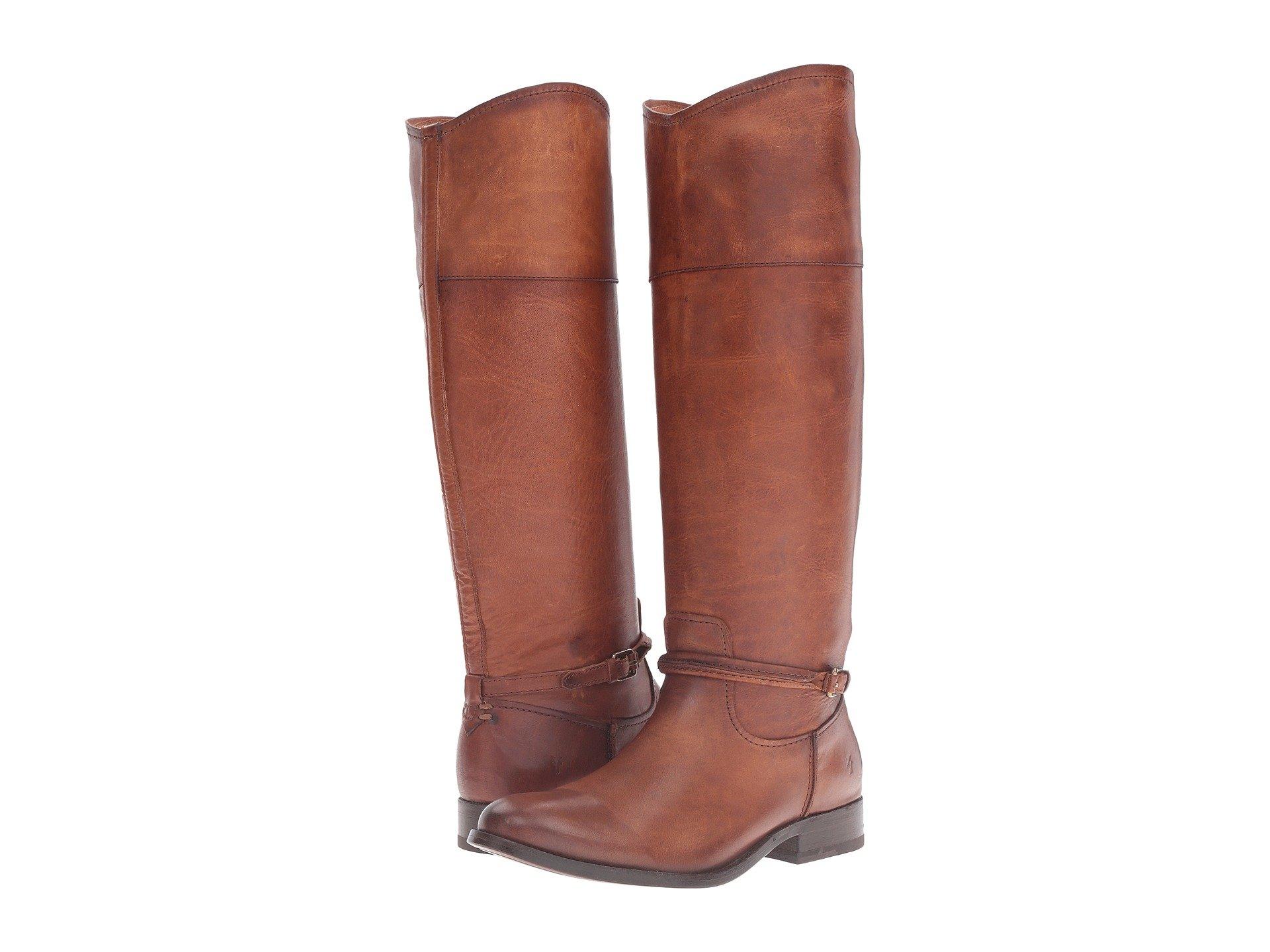 frye melissa seam tall cognac