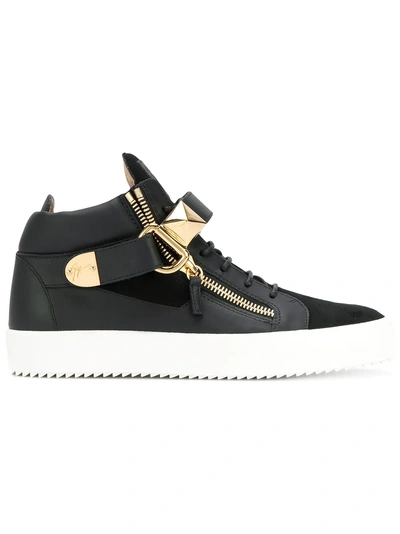 Shop Giuseppe Zanotti Design Coby Hi-top Sneakers - Black