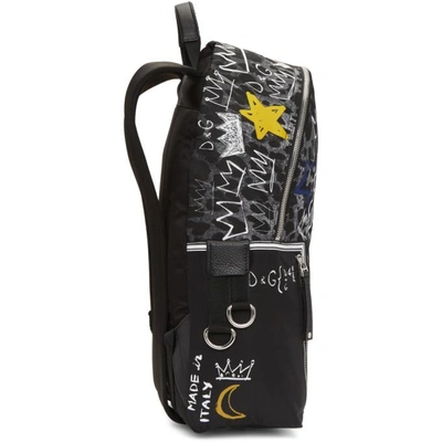 Shop Dolce & Gabbana Black '#dg 'paint Detail Backpack