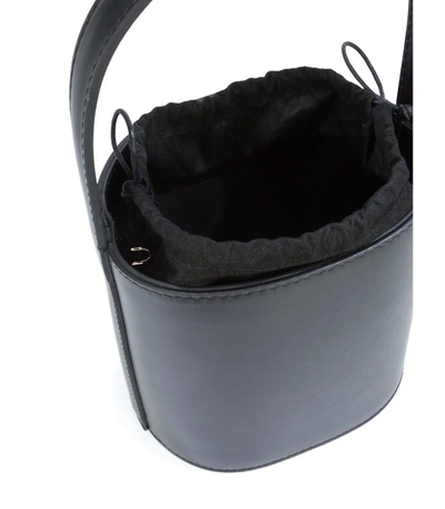 Shop Staud Black Bissett Leather Bucket Bag