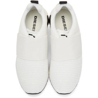 Shop Diesel White S Kb Elastic Sneakers In T1003white