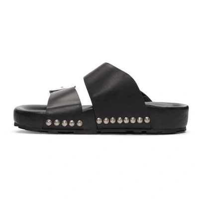 Shop Alexander Mcqueen Black Strap Sandals In 1000 Black