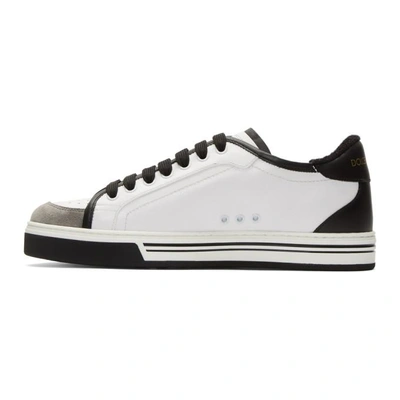 Shop Dolce & Gabbana Black & White Logo Sneakers