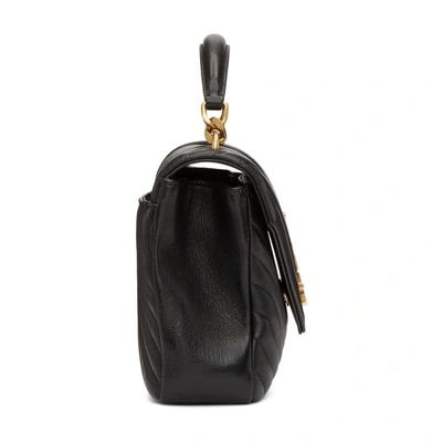 Shop Saint Laurent Black Medium Loulou College Bag