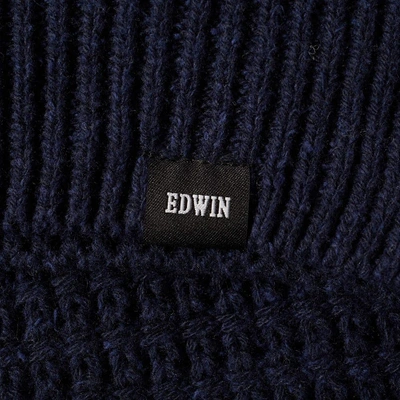 Shop Edwin Purl Crew Knit In Blue